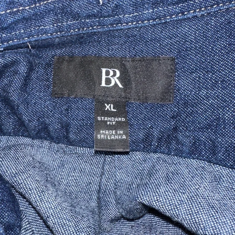 Banana Republic Mens Denim‎ Chambray Long Sleeve Button Down Shirt XL